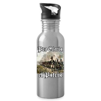 Preußische Armee | Preußen Uniform | Preußisches  - Trinkflasche mit integriertem Trinkhalm - Lightsilver - Rechts