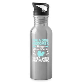 Hundefriseur - Trinkflasche mit integriertem Trinkhalm - Lightsilver - Rechts