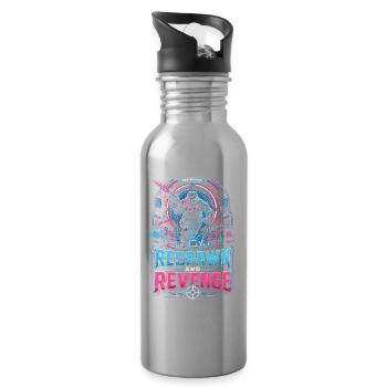 Laser Tag Respawn And Revenge - Trinkflasche mit integriertem Trinkhalm - Lightsilver - Rechts