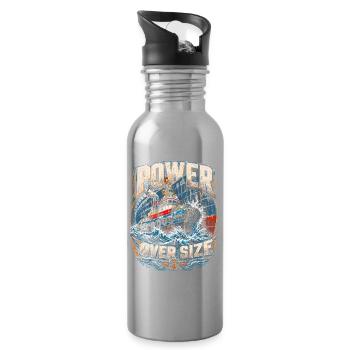 Tugboats Tugboats Power Over Size - Water bottle with straw - silver - Right