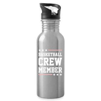 Équipe de basket-ball - Gourde avec paille intégrée - argent clair - Droite