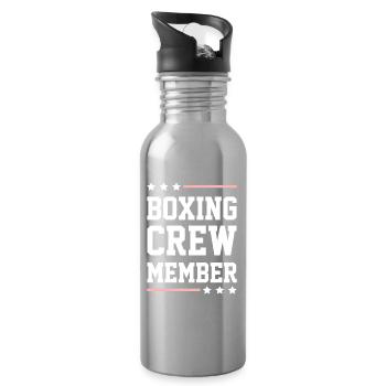 Boxing Crew - Trinkflasche mit integriertem Trinkhalm - Lightsilver - Rechts