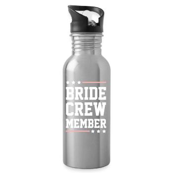 Bride Crew - Water bottle with straw - silver - Right