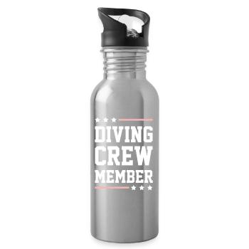 Diving Crew - Trinkflasche mit integriertem Trinkhalm - Lightsilver - Rechts