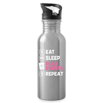 Event Planner - Water bottle with straw - silver - Right