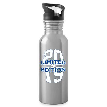 LIMITED EDITION 2019 FUßBALL 7. GEBURTSTAG - Trinkflasche mit integriertem Trinkhalm - Lightsilver - Rechts