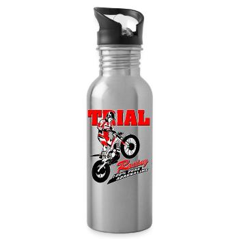 Trial Racing Moto Adrenaline - Gourde avec paille intégrée - argent clair - Droite