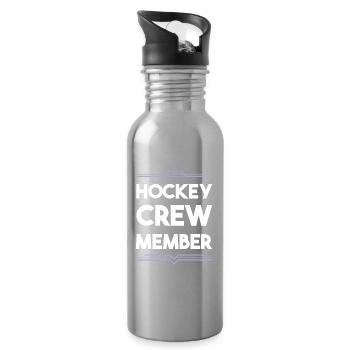 Hockey Crew - Trinkflasche mit integriertem Trinkhalm - Lightsilver - Rechts