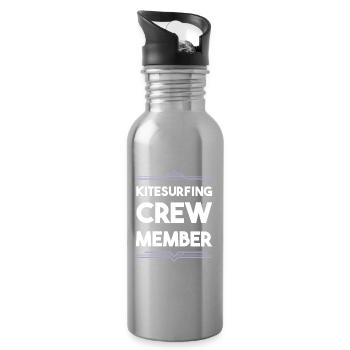Kitesurfing Crew - Trinkflasche mit integriertem Trinkhalm - Lightsilver - Rechts