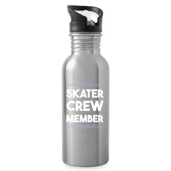 Équipe de patineurs - Gourde avec paille intégrée - argent clair - Droite