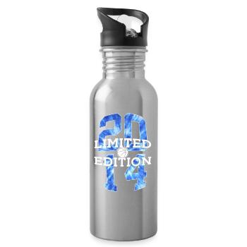 LIMITED EDITION 2014 BASKETBALL 12TH BIRTHDAY - Water bottle with straw - silver - Right