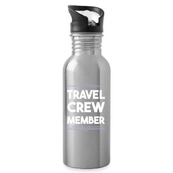 Équipe de voyage - Gourde avec paille intégrée - argent clair - Droite