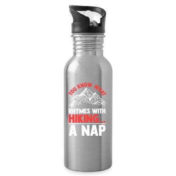 Hiking Mountain Trail Backpacking Outdoors Wildern - Trinkflasche mit integriertem Trinkhalm - Lightsilver - Rechts