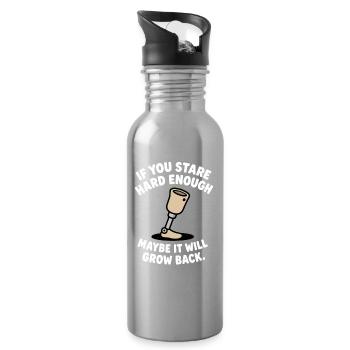 Starre lange genug, vielleicht wächst es nach. Amp - Trinkflasche mit integriertem Trinkhalm - Lightsilver - Rechts