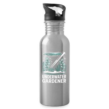 Underwater Gardener Aquascaping Dream - Water bottle with straw - silver - Right