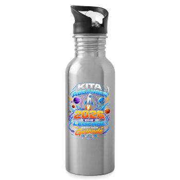 Kita Abgänger 2026 Raketenstart Legende - Trinkflasche mit integriertem Trinkhalm - Lightsilver - Rechts