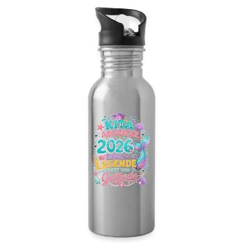 Kita Abgängerin 2026 Meerjungfrauenlegende - Trinkflasche mit integriertem Trinkhalm - Lightsilver - Rechts