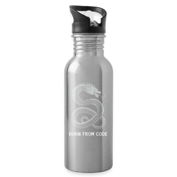 Programmers – Coding Developers & Computer Scientists - Water bottle with straw - silver - Right