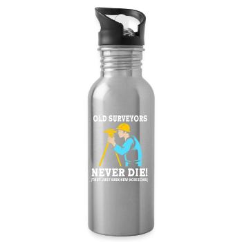 Surveyor - Water bottle with straw - silver - Right