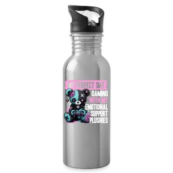 Pastel Goth Soft Goth Gaming Gamer - Gourde avec paille intégrée - argent clair - Droite