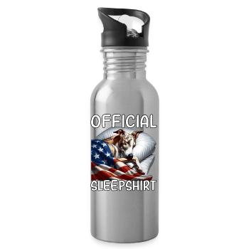 Greyhound US Sleep Shirt - Water bottle with straw - silver - Right