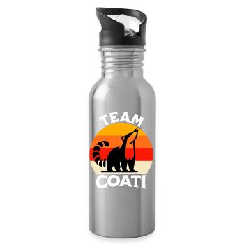 Team Coati - Water bottle with straw - silver - Right