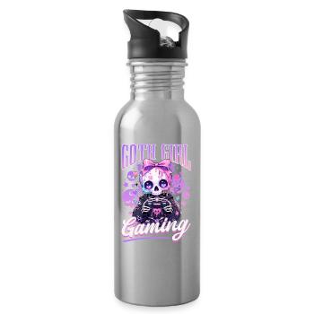 Pastel Goth Soft Goth Gaming Gamer - Gourde avec paille intégrée - argent clair - Droite