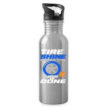 Garage Detailer Car Detailing Car Detailer - Water bottle with straw - silver - Right