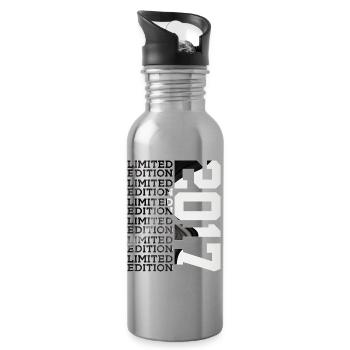 9 YEARS OLD LIMITED EDITION 2017 9TH BIRTHDAY - Water bottle with straw - silver - Right