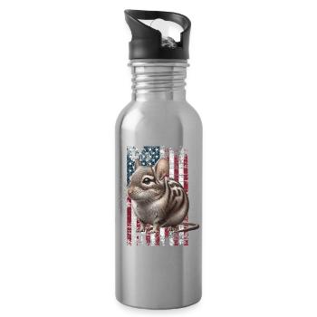 Degu US Degu - Trinkflasche mit integriertem Trinkhalm - Lightsilver - Rechts