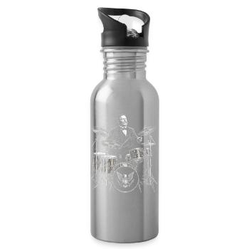 William Howard Taft joue de la batterie - Gourde avec paille intégrée - argent clair - Droite