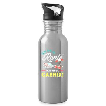 In Rente Gar Nix Liegestuhl - Trinkflasche mit integriertem Trinkhalm - Lightsilver - Rechts