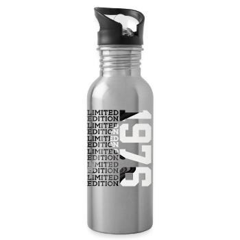 50 JAHRE ALT LIMITED EDITION 1976 50. GEBURTSTAG - Trinkflasche mit integriertem Trinkhalm - Lightsilver - Rechts