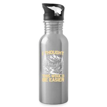 I thought this would be easier Wandern Bergsteigen - Trinkflasche mit integriertem Trinkhalm - Lightsilver - Rechts
