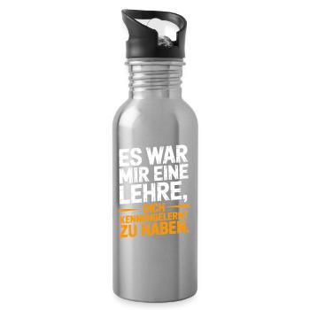 Lehre Dich Kennenzulernen Ex Freund Trennung Ex - Trinkflasche mit integriertem Trinkhalm - Lightsilver - Rechts