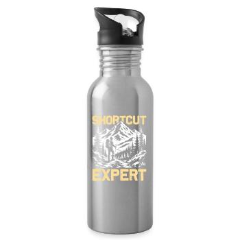 Shortcut Expert Wandern Berge Bergsteigen - Trinkflasche mit integriertem Trinkhalm - Lightsilver - Rechts
