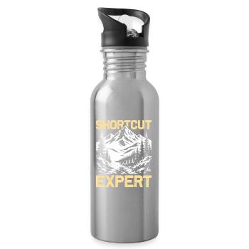 Shortcut Expert Wandern Berge Bergsteigen - Trinkflasche mit integriertem Trinkhalm - Lightsilver - Rechts