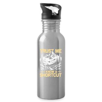 I know a shortcut Wandern Berge Bergsteigen - Trinkflasche mit integriertem Trinkhalm - Lightsilver - Rechts