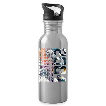 WELTRAUM 22 JAHRE 2004 ASTRONAUT 22. GEBURTSTAG - Trinkflasche mit integriertem Trinkhalm - Lightsilver - Rechts