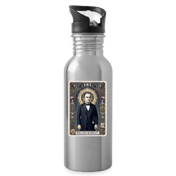 William McKinley Tarotkarte - Trinkflasche mit integriertem Trinkhalm - Lightsilver - Rechts