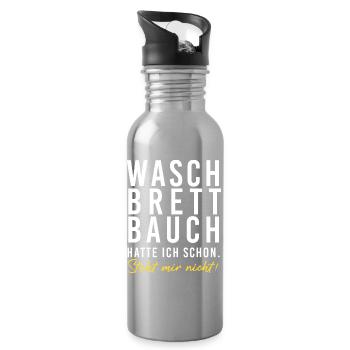 Waschbrettbauch hatte ich schon. Steht mir nicht!! - Trinkflasche mit integriertem Trinkhalm - Lightsilver - Rechts