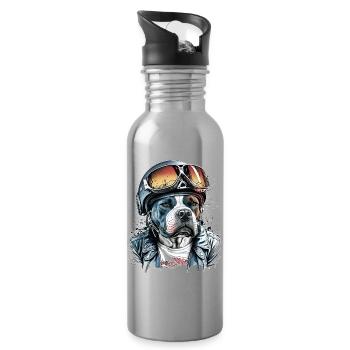 Biker Molosser 3 - 109c - Water bottle with straw - silver - Right