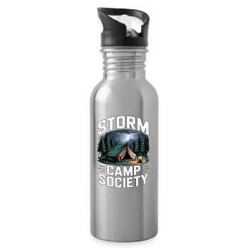 Storm Camp Society Camping - Trinkflasche mit integriertem Trinkhalm - Lightsilver - Rechts