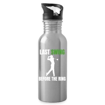 Golf-Junggesellenabschied - Trinkflasche mit integriertem Trinkhalm - Lightsilver - Rechts