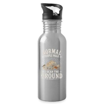 Stone Collector Rock Rock Geology - Water bottle with straw - silver - Right