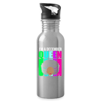 Zodiac sign Capricorn - Water bottle with straw - silver - Right