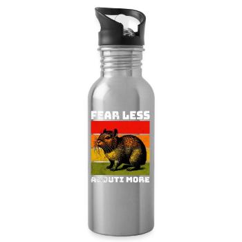 Agouti Aguti - Trinkflasche mit integriertem Trinkhalm - Lightsilver - Rechts