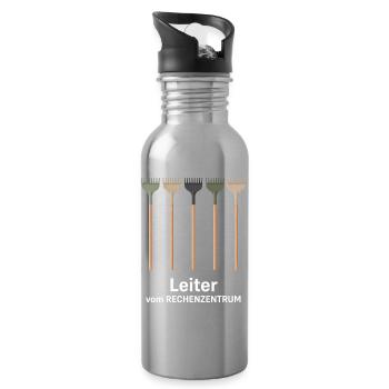 Informatiker Programmierer Admin Administrator - Trinkflasche mit integriertem Trinkhalm - Lightsilver - Rechts