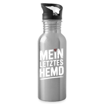 Mein Letztes Hemd Steuern Steuerzahler Inflation - Trinkflasche mit integriertem Trinkhalm - Lightsilver - Rechts