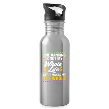 Linedance - Trinkflasche mit integriertem Trinkhalm - Lightsilver - Rechts